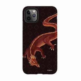 Shock Absorption Layer Durable Build Quality iPhone Tough Case - Beowulf Dragon By Anna Stead