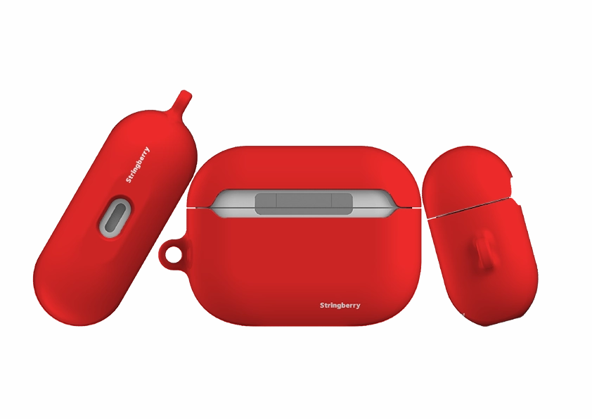 Dubai Red Airpod Pro Case ( Gen 1 & 2 ) metallic matte earbuds shell