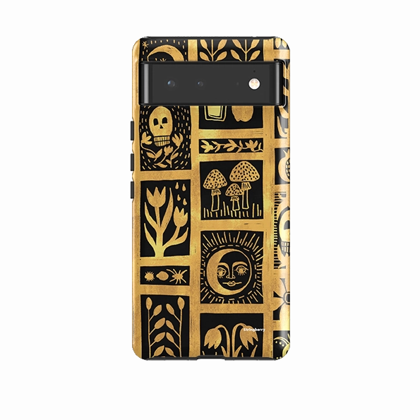 Portable Layer Rugged Pattern Design Google Tough Case -  Spooky Season By Nina Pace