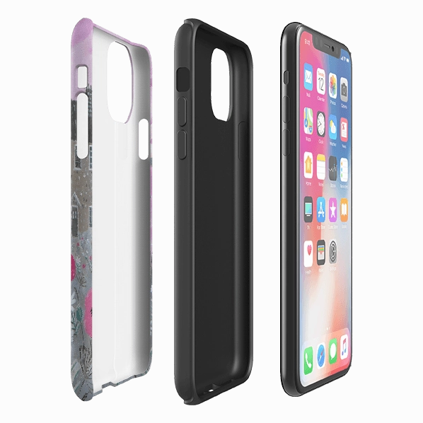 Edge Reinforced iPhone Tough Case - Seaside Flowers By Mary Stubberfield