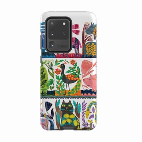 Water Resistant Unique Artwork Samsung Tough Case - Folk Colour By Tracey English