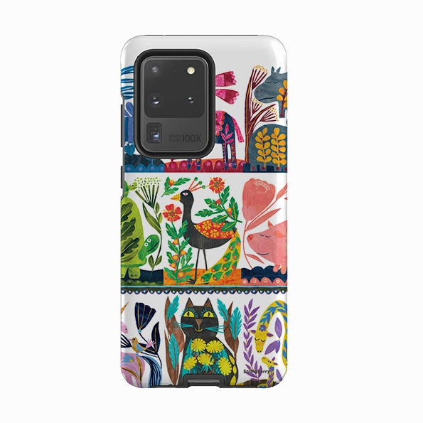 Marble finish Samsung Tough Case - Folk Colour By Tracey English