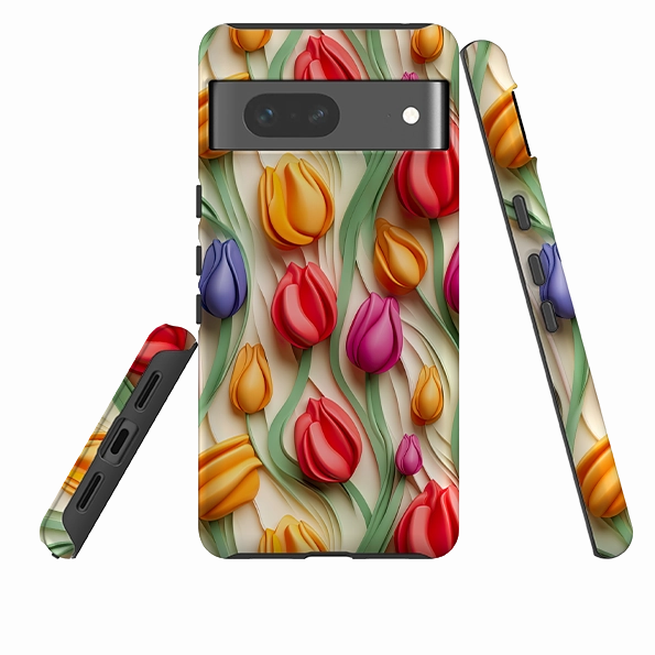 Elegant Accent Protective Detail Google Tough  Case - Leiden Tulips