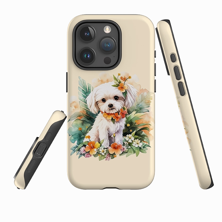 Drop Defense Matte Layer iPhone Case - Cute Dog B
