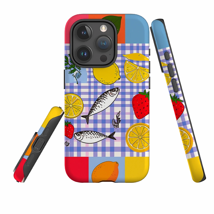 Soft Layer iPhone Tough Case - Sardines and Checks