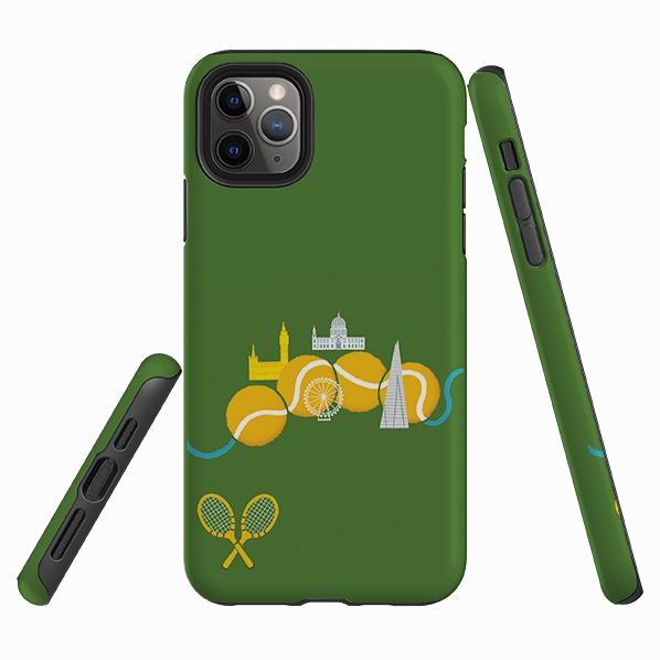 Premium Pattern Design Soft Surface iPhone Tough Case - Tennis