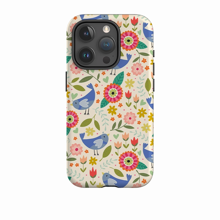 iPhone Tough Case - Bird Pattern I By Suzy Taylor Hard Plastic