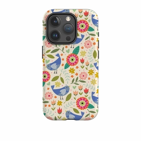 iPhone Tough Case - Bird Pattern I By Suzy Taylor Hard Plastic