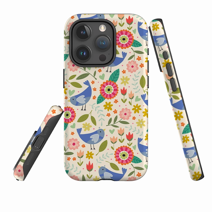 iPhone Tough Case - Bird Pattern I By Suzy Taylor Casual Wear premium design