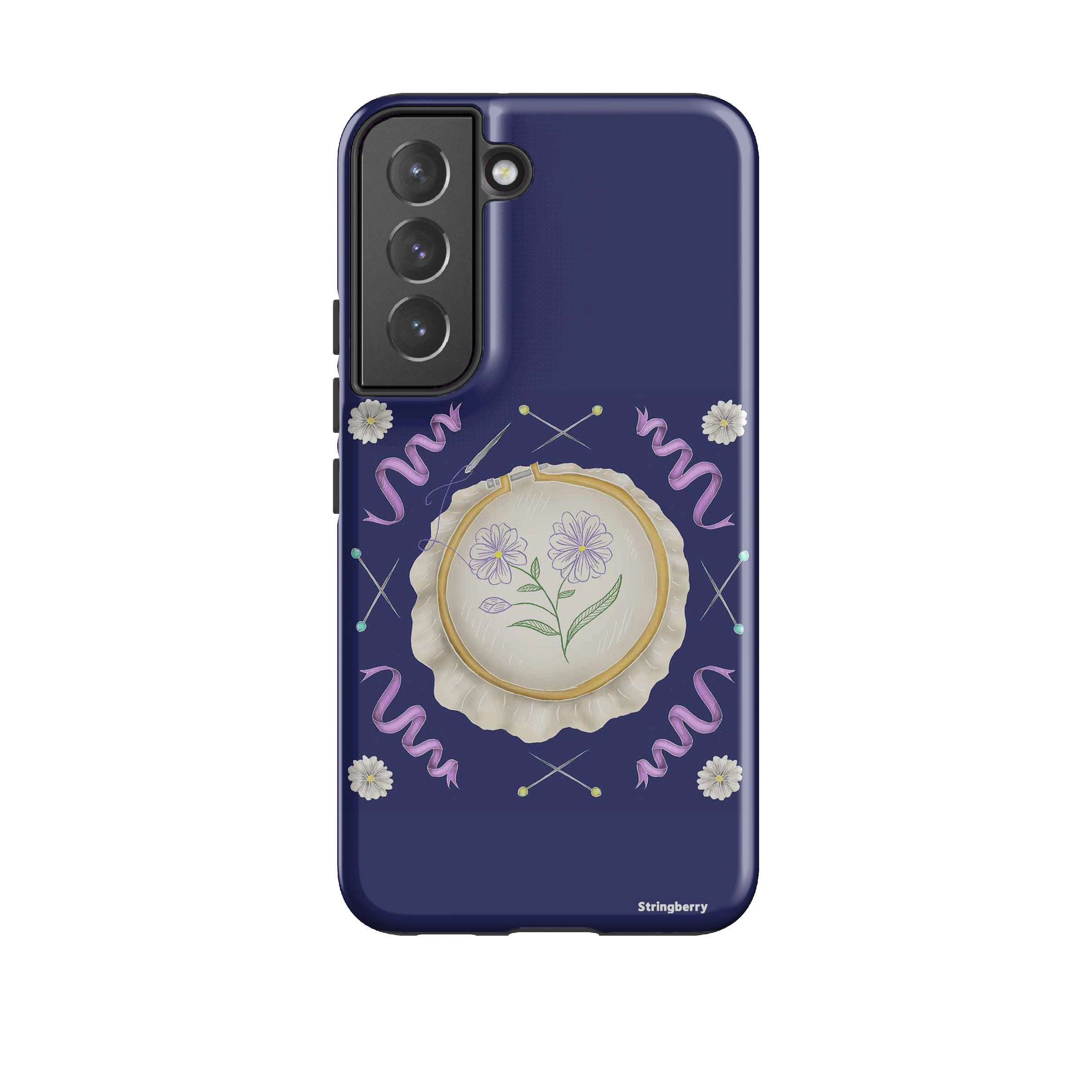 Premium Build Layer Samsung Tough Case - Daisy Needlework By Catherine Rowe