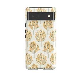 Colorful Finish Google Tough Case -  Pear Trees Cream By Katherine Quinn