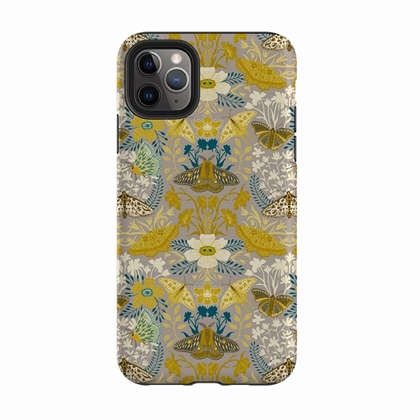 Marble Texture iPhone Tough Case - Moths By Nina Pace