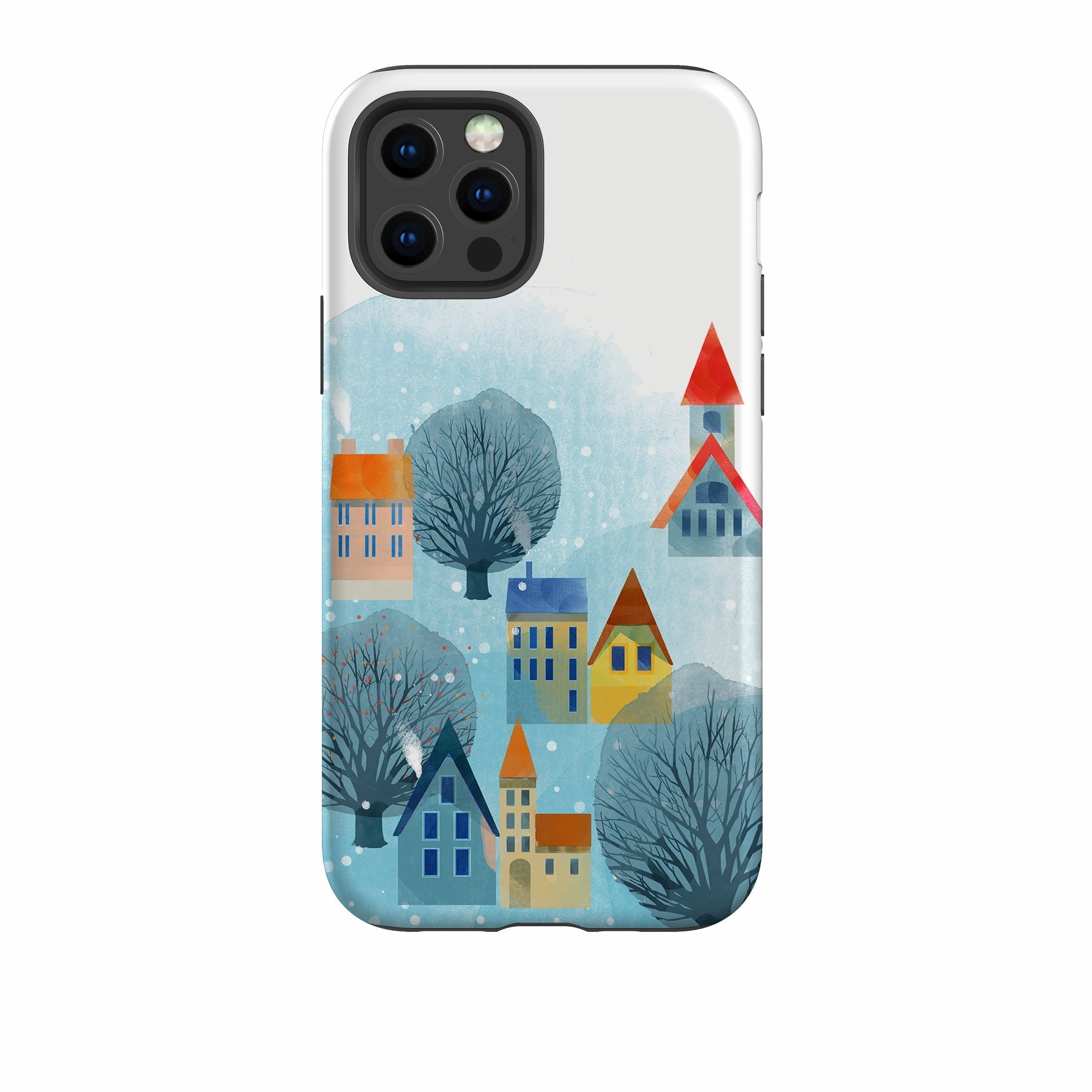 iPhone Tough Case - Snowy Hills Office use Ergonomic Feel