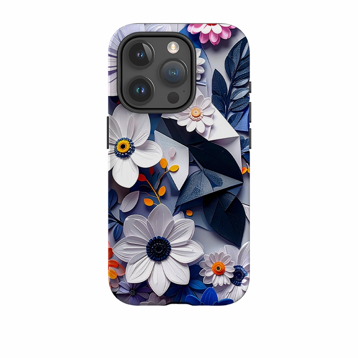 iPhone Tough Case - Summer Blue Florals Versatile Accessory