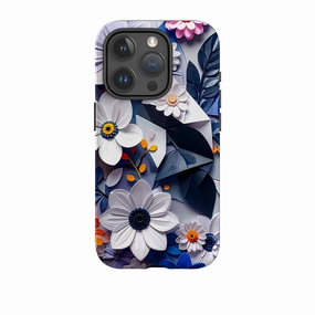 iPhone Tough Case - Summer Blue Florals Versatile Accessory