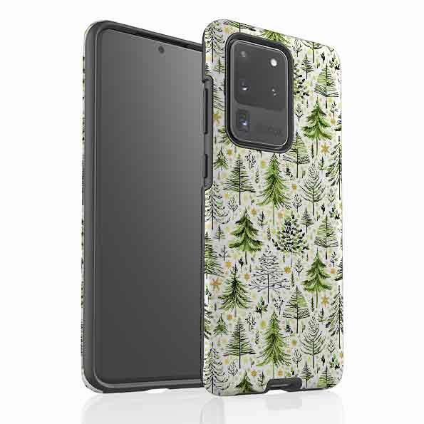 Samsung Tough Case - Green Xmas Trees By Elisabeth Haager Smooth Surface Layer
