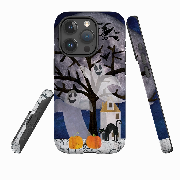 iPhone Tough Case - Halloween Moon By Tracey English Rugged Texture Design