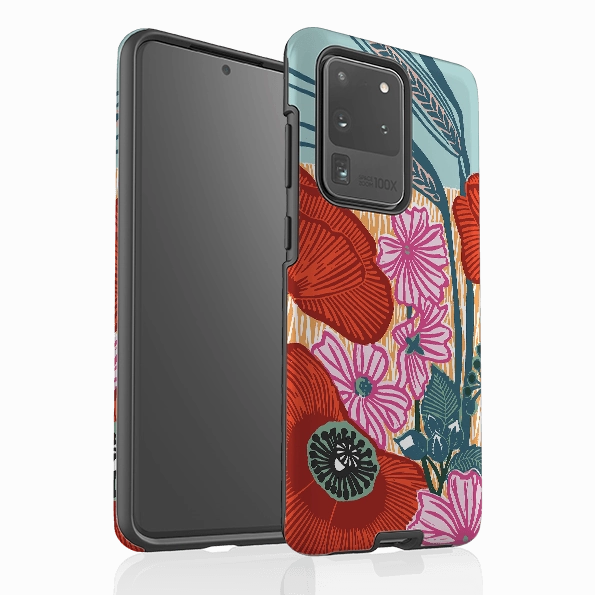 Samsung Tough Case - Wild Poppies By Kate Heiss Rugged Edge