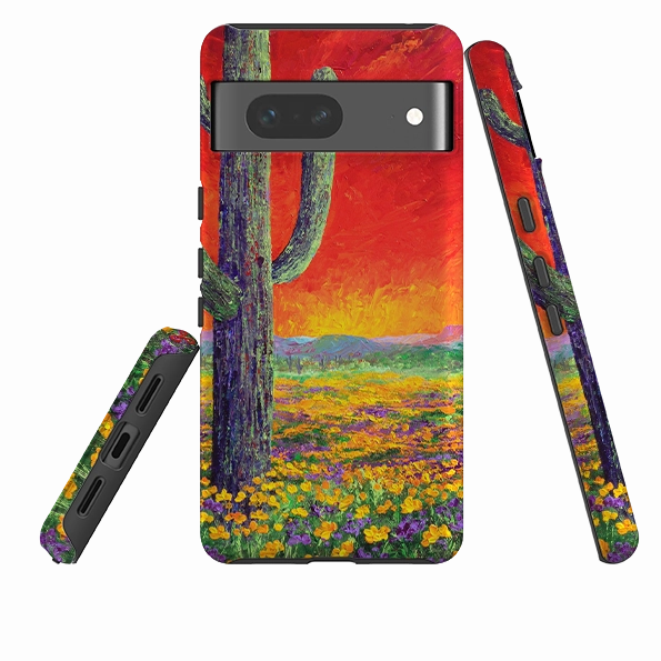 Smooth Layer Flexible Detail Google Tough Case -  Saguaro By Linda Calvert Jacobson