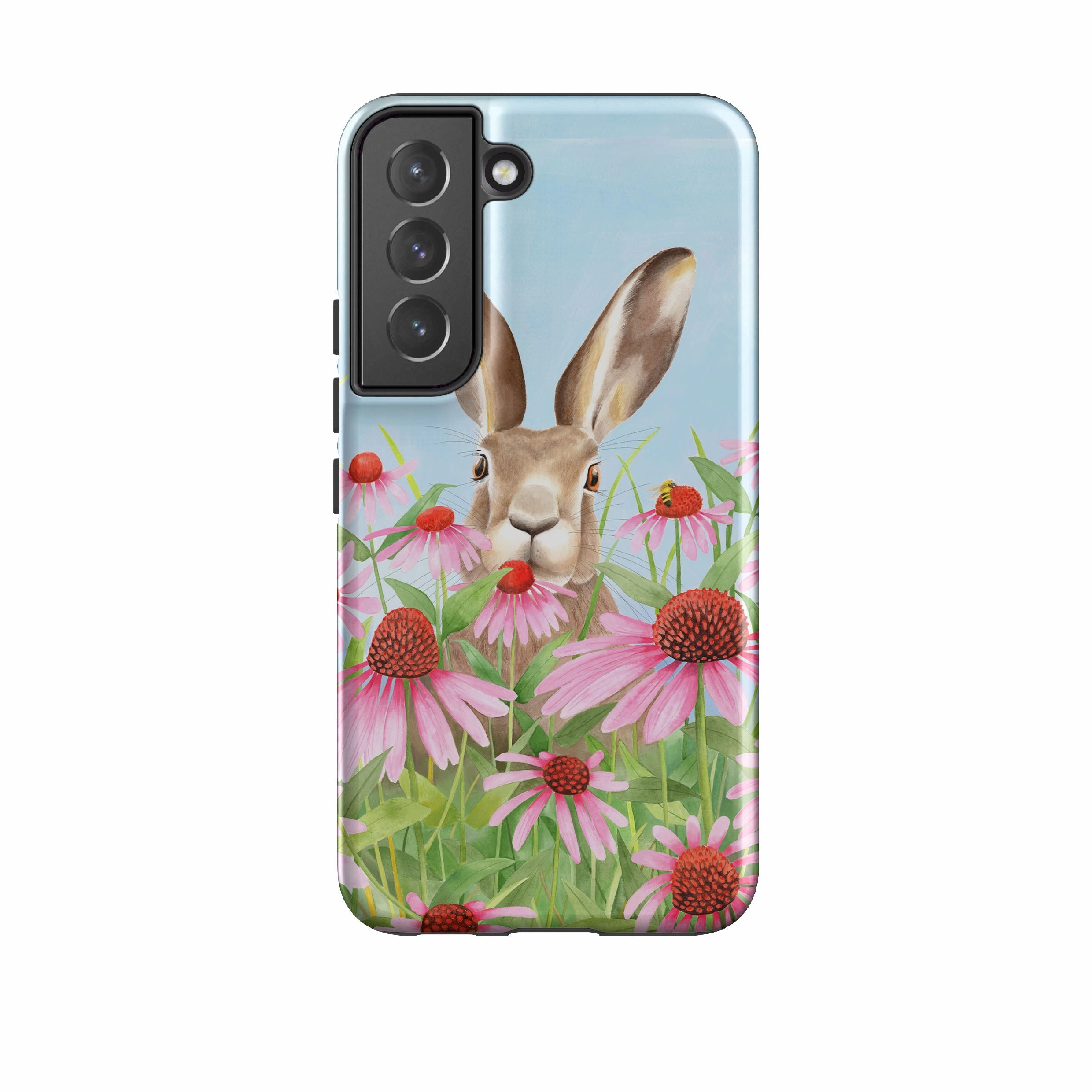 Drop Protection Smooth Detail Samsung Tough Case - Summer Hare By Bex Parkin