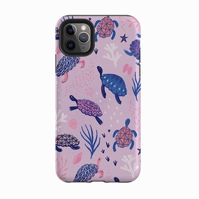 Wireless charging iPhone Tough Case - Turtles By Lee Foster Wilson