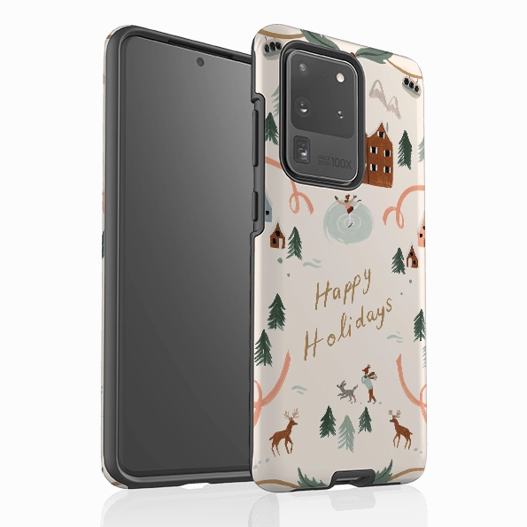 Samsung Tough Case - Happy Holidays By Bex Parkin Soft Finish Sleek Finish