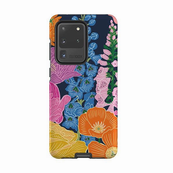Samsung Tough Case - Flower Garden Navy By Kate Heiss Drop Shield