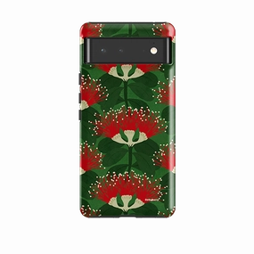 Google Tough Case -  Pohutukawa Green And Red By Katherine Quinn Strong Outline Drop Shield