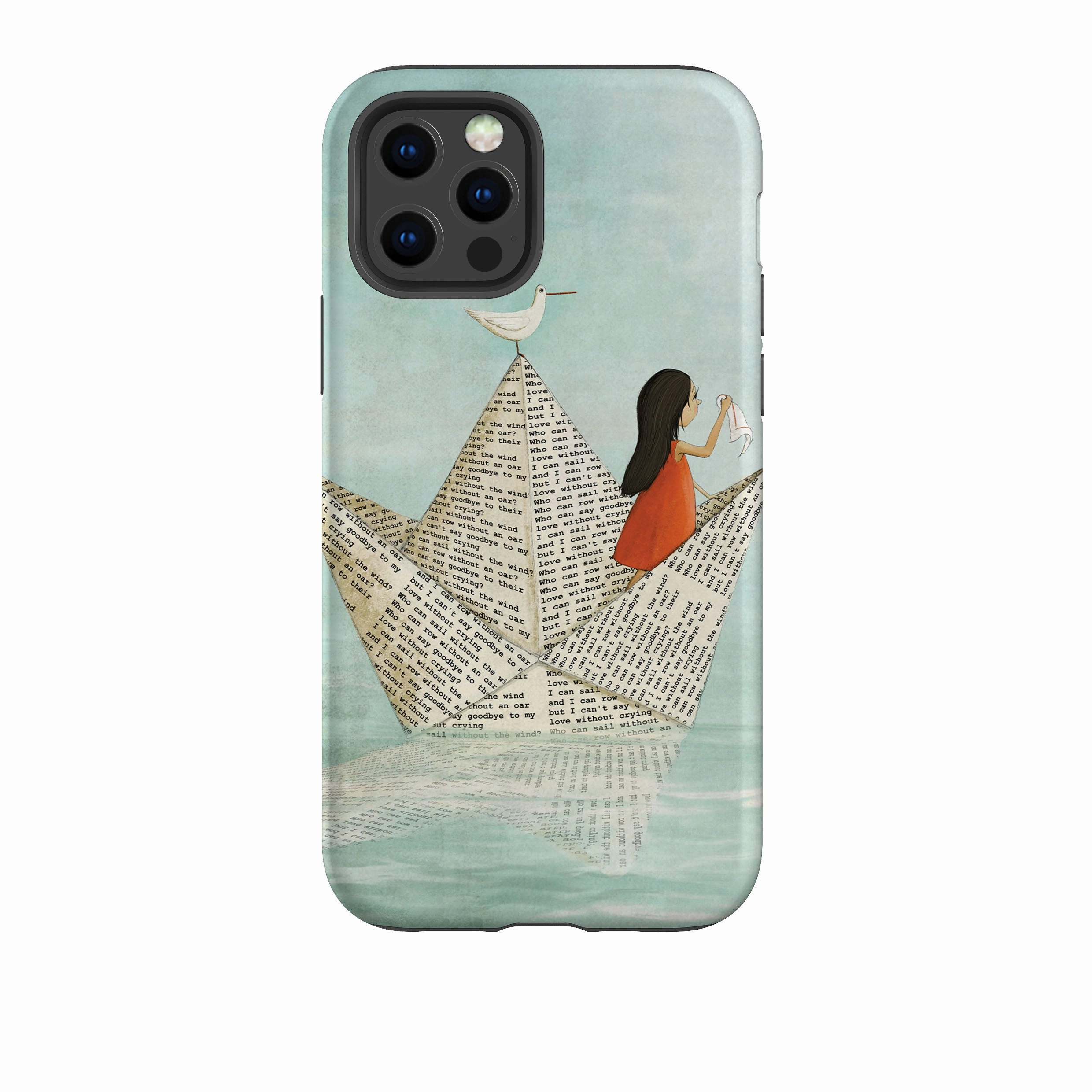iPhone Tough Case - Sail Without A Wind By Maja Lindberg Anti glare Hybrid Edge Finish