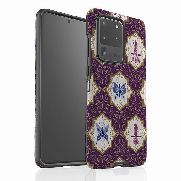 Samsung Tough Case - Wingframes Purple By Jenny Zemanek Rugged Build