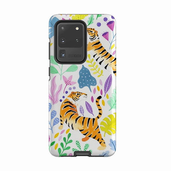 Samsung Tough Case - Tigers And Flowers By Bex Parkin Strong protection