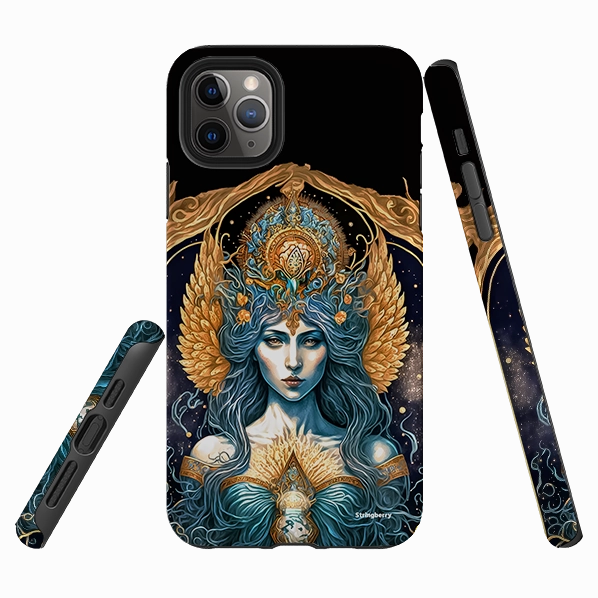 Durable Edge Texture Flexible Surface Texture iPhone Tough Case - High Priestess