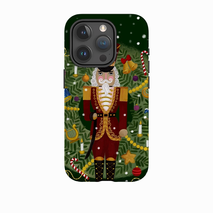 Travel Friendly iPhone Tough Case - Red Nutcracker By Bex Parkin