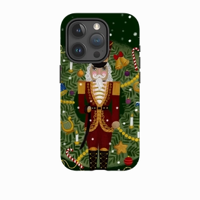 Practical Design Clear Surface iPhone Tough Case - Red Nutcracker By Bex Parkin
