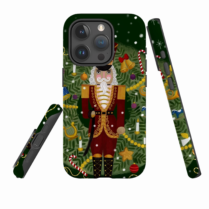 iPhone Tough Case - Red Nutcracker By Bex Parkin Lightweight accessory Protective Pattern
