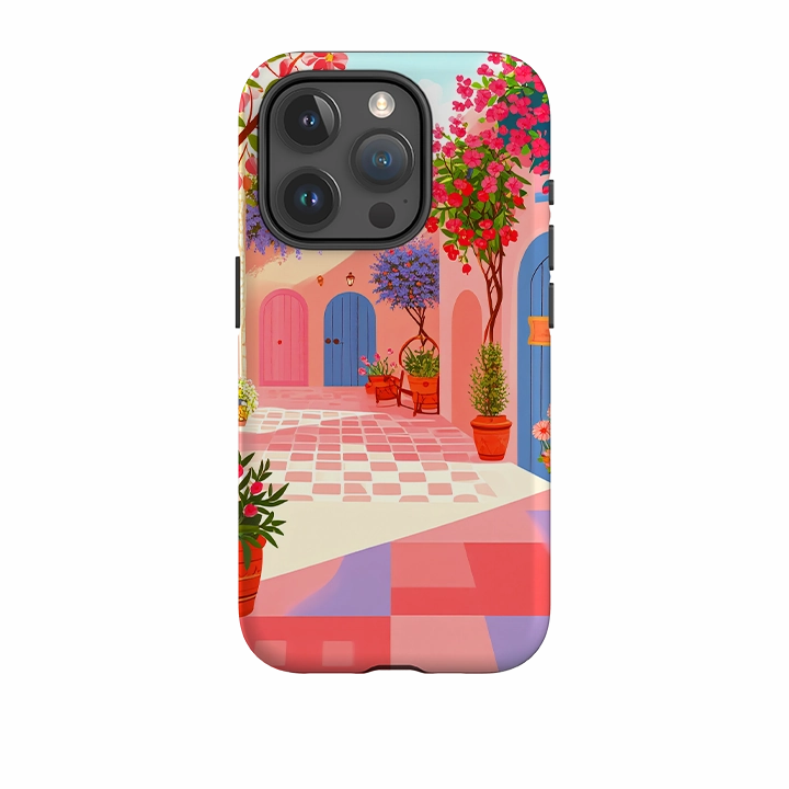 iPhone Tough Case - Spanish Garden Everyday Fit Hybrid Pattern Design