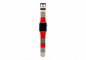 Flexible Soft Finish Apple Watch Strap- Paris Chroma Horizontal Stripe