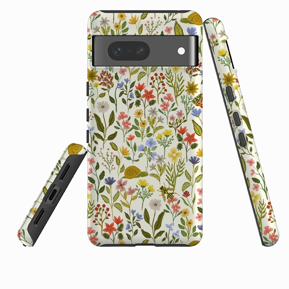 Minimal Shield Texture Google Tough Case - Floral II By Abby Jacobs