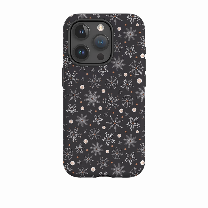 iPhone Tough Case - Christmas Snowflakes II By Ali Brookes Lightweight Build