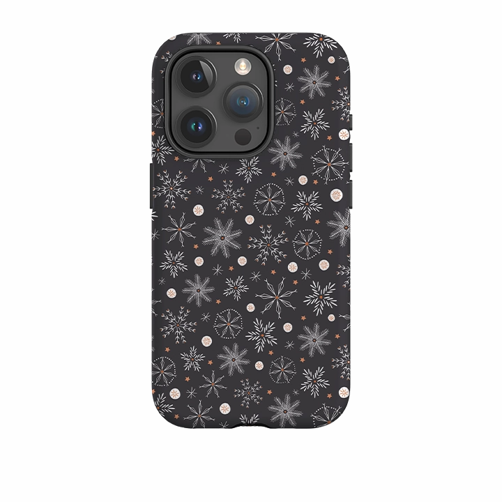 iPhone Tough Case - Christmas Snowflakes II By Ali Brookes Soft Layer Texture