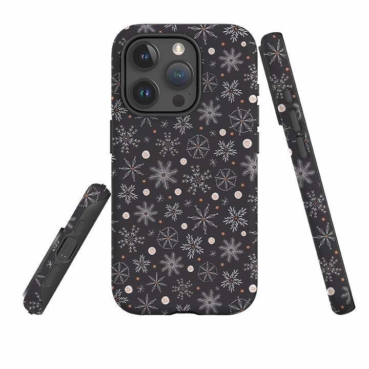 iPhone Tough Case - Christmas Snowflakes II By Ali Brookes Artistic Design
