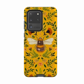 Durable Finish Layer Vivid Coloration Samsung Tough Case - Botanical Bee Honey By Jade Mosinski