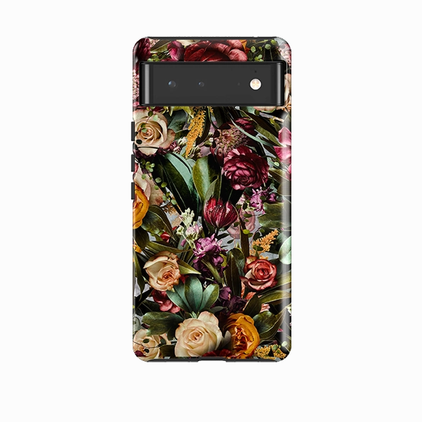 Protective Lining Rugged Pattern Design Google Tough Case -  Hidden Flowers