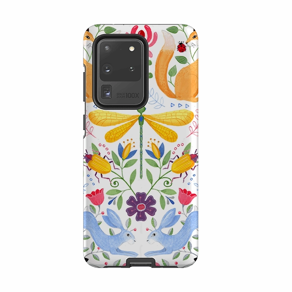 Samsung Tough Case - Folk Garden By Bex Parkin Matte Texture Design