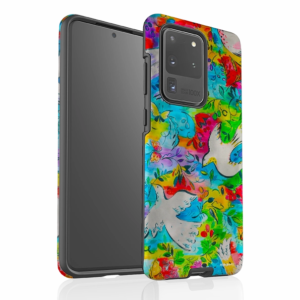 Samsung Tough Case - Flying Doves By Sarah Campbell Creative Form Light Design