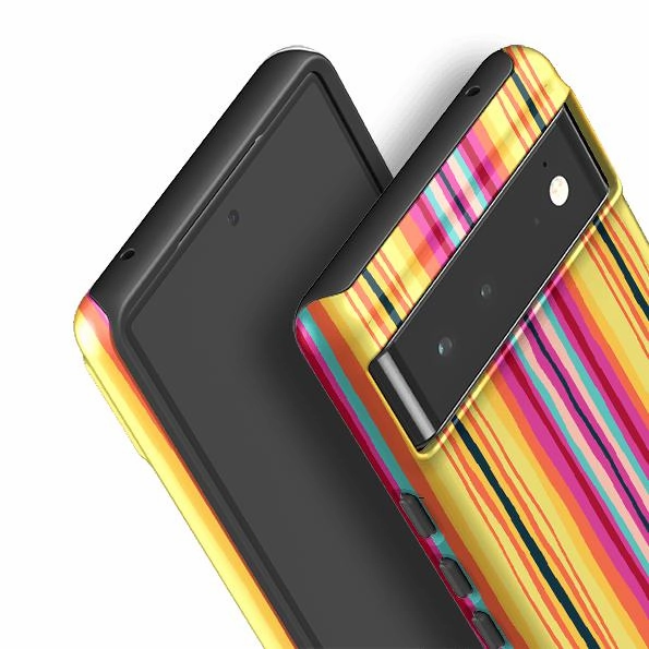 Smooth Texture Daily Grip Google Tough Case -  Atelier Stripe By Sarah Campbell