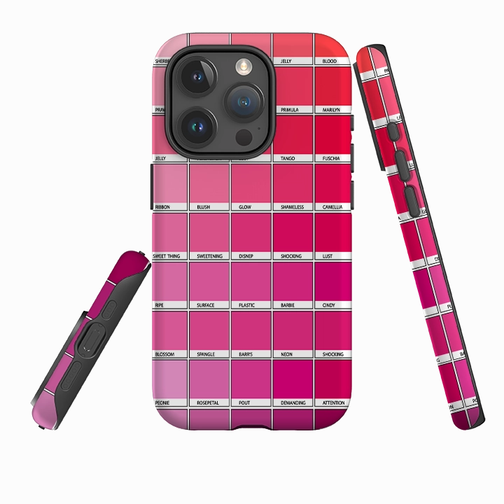iPhone Tough Case - Pink Chromology By Kitty Joseph Polished Texture Finish