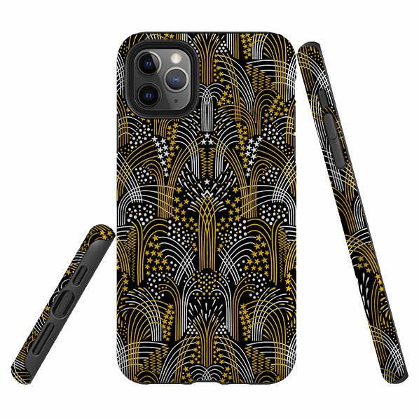 Protective Texture Finish Smooth Layer Texture iPhone Tough Case - Fireworks By Cressida Bell