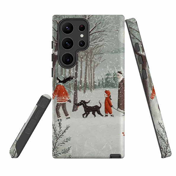 Matte Coating Rugged Build Samsung Tough Case - Winter Walk By Maja Lindberg
