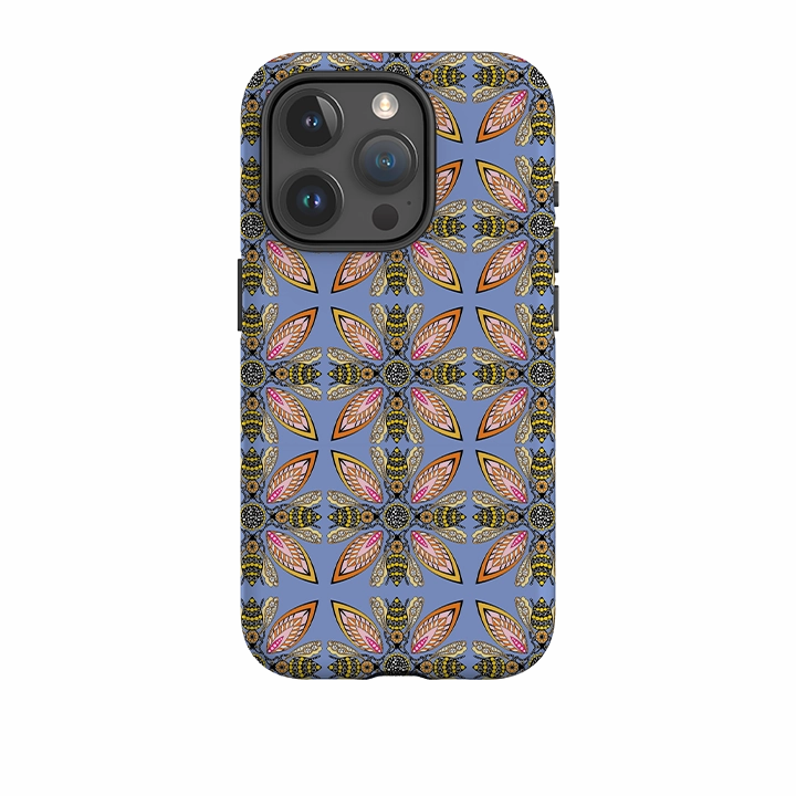 iPhone Tough Case - Bees By Patternistas Practical Design Hybrid Frame